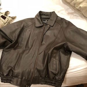Leather bomber jacket like new xxl